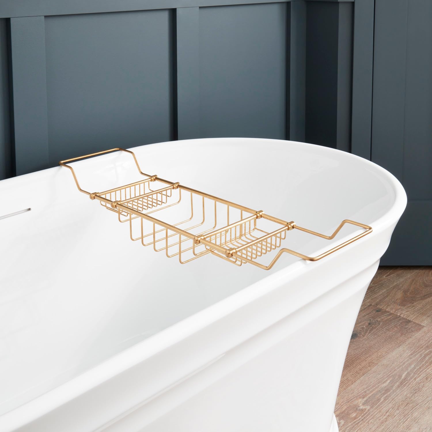 Amazon.com: Signature Hardware 156332 Nottingham Brass Tub Caddy